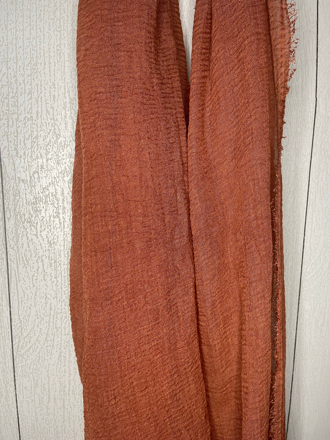 Burnt Orange Cotton Crinkle